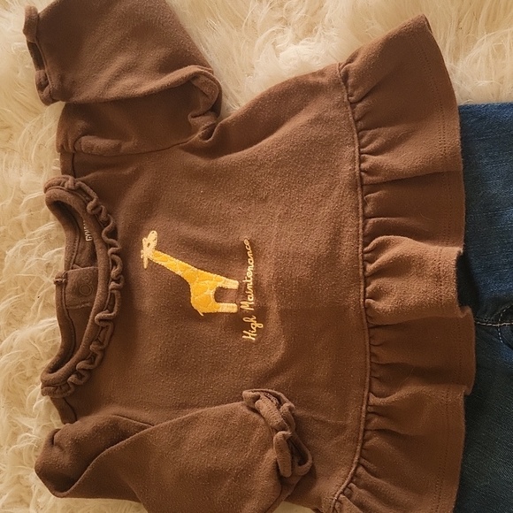 GYMBOREE baby girls set- long sleeves and jeans 12-18 months - Picture 2 of 7